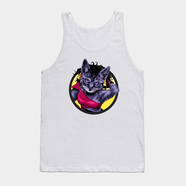 Purrple Girl Tank Top by ThirteenthFloor